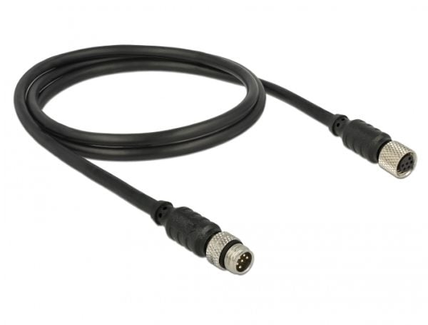 Navilock - GPS-kabel - 6-stifts M8 hann til 6-stifts M8 hunn - 1 m - svart