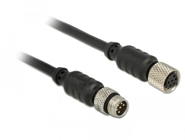 Navilock - GPS-kabel - 6-stifts M8 hann til 6-stifts M8 hunn - 1 m - svart