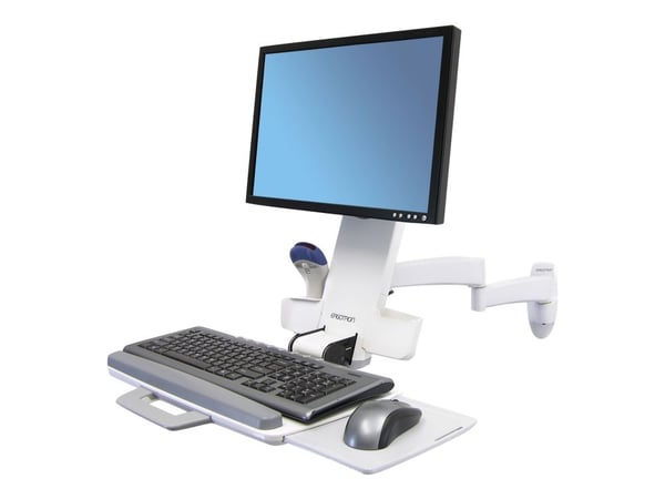 Ergotron 200 Series Combo Arm, 8,2 kg, 61 cm (24"), 75 x 75 mm, 100 x 100 mm, Valkoinen