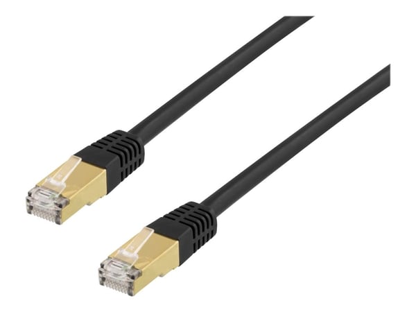 DELTACO STP-71 - Koppeledning - RJ-45 (hann) til RJ-45 (hann) - 1 m - SFTP - CAT 7 - halogenfri - svart