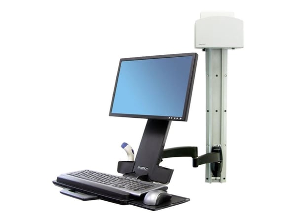 Ergotron 200 Series - Monteringssett (leddarm, tastaturbakke med venstre/høyre musbakke, strekkodeskannerholder) - for LCD-skjerm / PC-utstyr - stå...