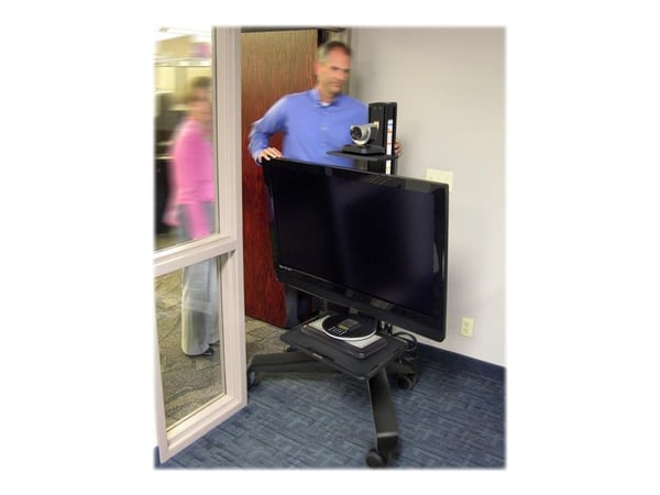 Ergotron Neo-Flex Mobile MediaCenter UHD - Vogn - Konstant kraftteknologi - for flatpanel - svart - skjermstørrelse: 50"-80"