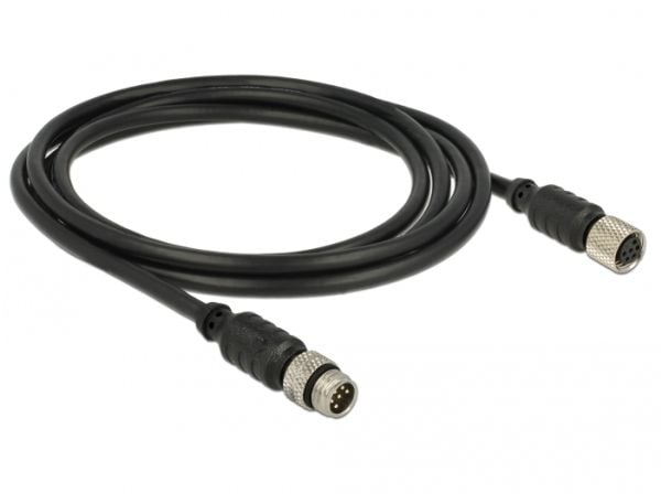 Navilock - GPS-kabel - 6-stifts M8 hann til 6-stifts M8 hunn - 3 m - svart