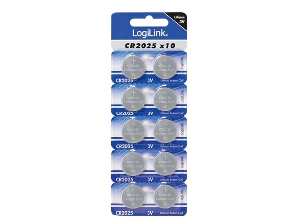 LogiLink Ultra Power CR2025 - Batteri CR2025 - Li (en pakke 10)