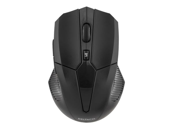 DELTACO MS-776 - Mus - optisk - 5 knapper - trådløs - USB trådløs mottaker - svart
