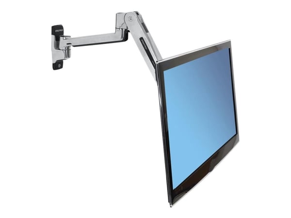 Ergotron LX - Monteringssett (sitte-stå-arm, utvidelse, sokkel, VESA-adapter) - for LCD-skjerm - kapasitet 3,2-11,3 kg - polert aluminium - skjerms...