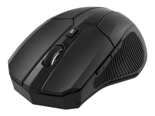 DELTACO MS-776 - Mus - optisk - 5 knapper - trådløs - USB trådløs mottaker - svart