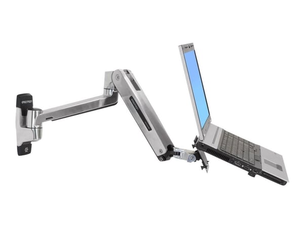 Ergotron LX - Monteringssett (sitte-stå-arm, utvidelse, sokkel, VESA-adapter) - for LCD-skjerm - kapasitet 3,2-11,3 kg - polert aluminium - skjerms...