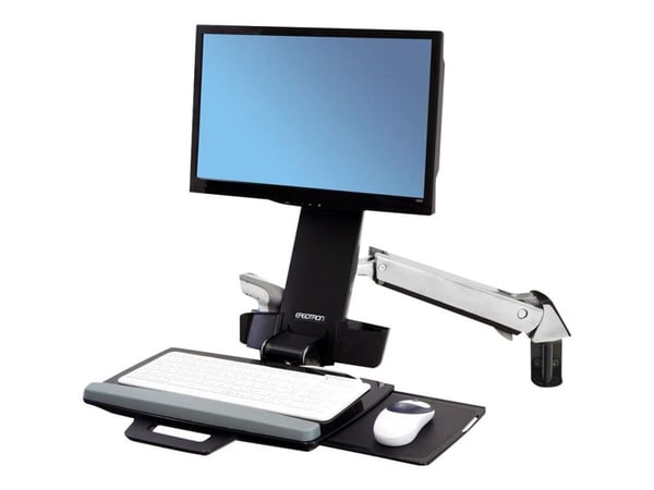 Ergotron StyleView - Monteringssett (håndleddsstøtte, sett for skinnemonteringsbrakett, høydejusteringsbøyle, tastaturbakke med venstre/høyre musba...