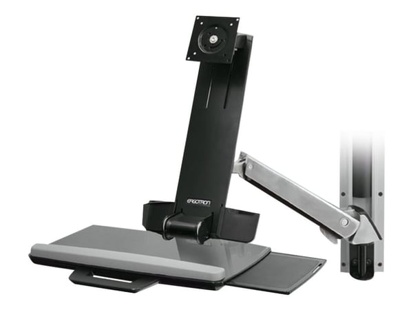 Ergotron StyleView - Monteringssett (håndleddsstøtte, sett for skinnemonteringsbrakett, høydejusteringsbøyle, tastaturbakke med venstre/høyre musba...