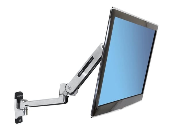 Ergotron LX - Monteringssett (sitte-stå-arm, utvidelse, sokkel, VESA-adapter) - for LCD-skjerm - kapasitet 3,2-11,3 kg - polert aluminium - skjerms...