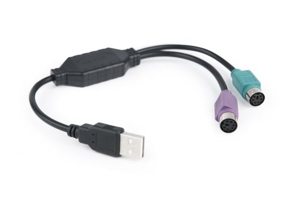 Gembird - Tastatur- / musadapter - USB (hann) til PS/2 (hunn) - 30 cm - svart