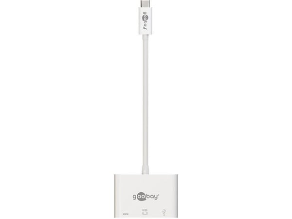 Goobay 62104, USB 3.2 Gen 1 (3.1 Gen 1) Type-C, HDMI, USB 3.2 Gen 1 (3.1 Gen 1) Type-A, USB 3.2 Gen 1 (3.1 Gen 1) Type-C, 5000 Mbit/s, Hvit , 0,15 ...