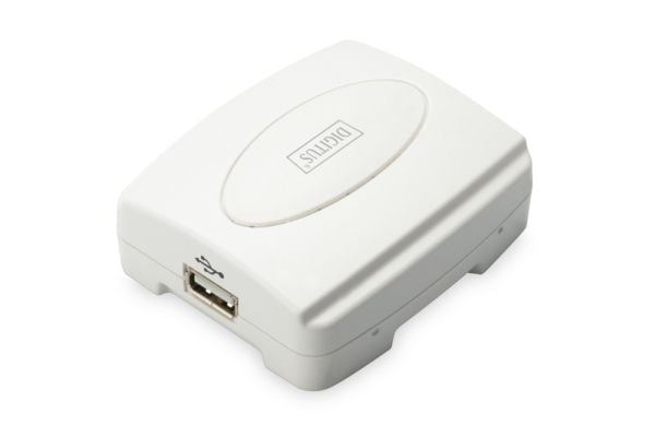 DIGITUS Fast Ethernet Print Server DN-13003-2 - Skriverserver - USB 2.0 - 100Mb LAN - 100Base-TX