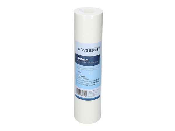 Wessper 10" filterpatron i skum polypropylen 5 mikron
