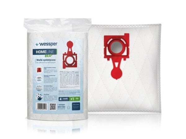 Wessper WES1002, Sylindervakuum, Støv pose, Hvit, Mikrofiber, Syntetisk, ZMB03K, IZ-49.4220, 49.4220, WP-7432-3, ZVCA300B, SafBag red, Zelmer