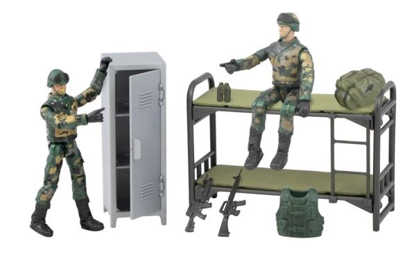 Maailman rauhanturvaajat 1:18 Militær Køjeseng m/2 actionfigurer