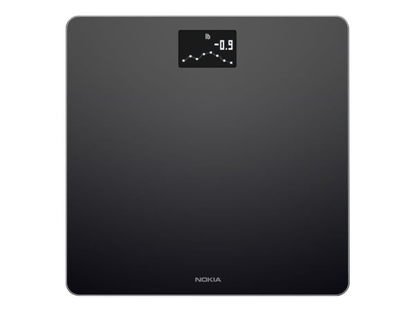 Withings Body, Sähkökäyttöinen henkilövaaka, 180 kg, 100 g, Musta, 5 kg, kg, lb, ST