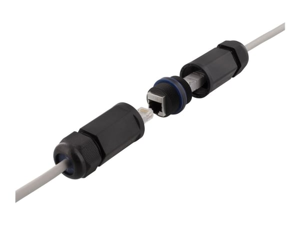 Deltaco LD-001, Cable boot, Musta, Kumi, Cat6, RJ45, 1 kpl