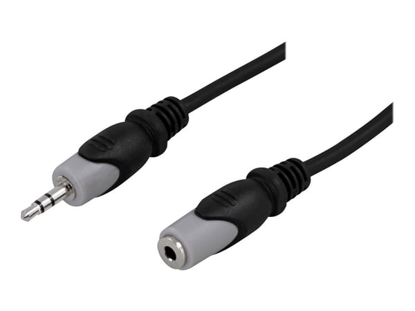 DELTACO MM-158 - Lydforlengelseskabel - mini-phone stereo 3.5 mm hann til mini-phone stereo 3.5 mm hunn - 50 cm