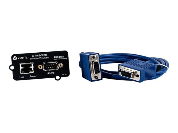 Liebert Intellislot Web Card - Adapter for fjernstyrt administrasjon - Liebert IntelliSlot - 100Mb LAN, RS-232 - 100Base-TX - for Liebert GXT3