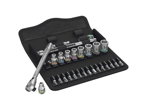Wera 8100 SA 8, Hylsyavainsarja, 28 kpl, Musta, Kromi, CE, Hylsyavaimen kahva, 2 kpl