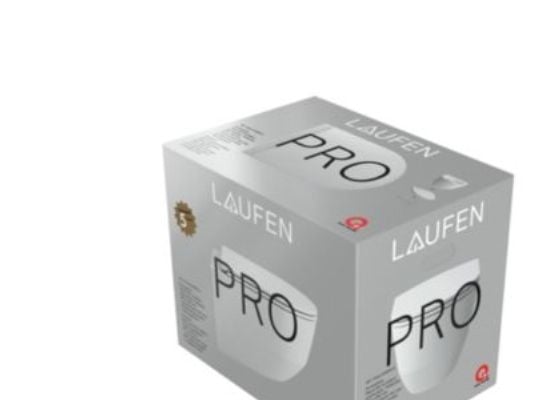 Laufen Pro hængeskål Rimless type 820964 inkl. Slim toiletsæde m/Soft Close & Quick Release beslag type 898966. Boltafstand 180 mm.