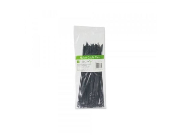 Techly 200 x 2.5mm, Nailon, Musta, 3 - 50 mm, CE, UL, RoHS, Reach, ISO 9001, 200 mm, 2,5 mm