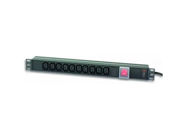 Techly Pro TECHLYPRO 023783 Rack 19 1U virtapiuha UPS:lle 250V/10A 10x C13 pistorasiat C14 pistoke