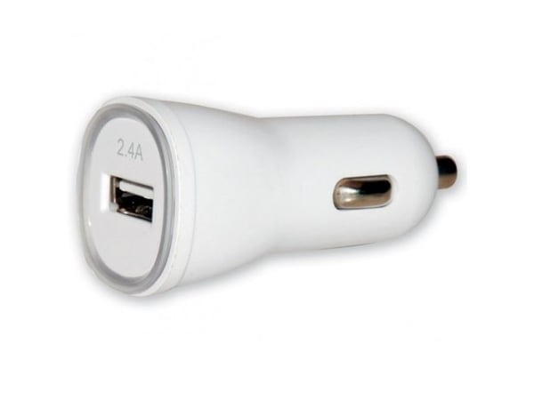 Techly USB - Auto 5V/2.4A, Automatisk, Cigartenner/lighter, 5 V, 2,4 A, Hvit