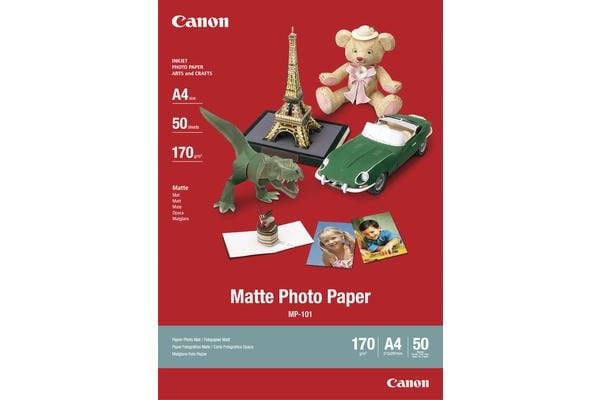 Canon MP-101 - Matt - A4 (210 x 297 mm) 50 ark fotopapir - for PIXMA iP90, iX7000, MG8250, MP490, MP550, MP560, MP960, MX330, PRO-1, PRO-10, 100, T...