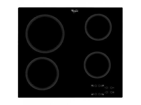 Whirlpool AKT 801/NE - Keramisk komfyrtopp - 4 plater - Nisje - bredde: 56 cm - dybde: 49 cm - uten ramme - svart