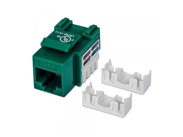 Intellinet 210638, Tasainen, Vihreä, RJ-45, Naaras, 22/26, Cat6