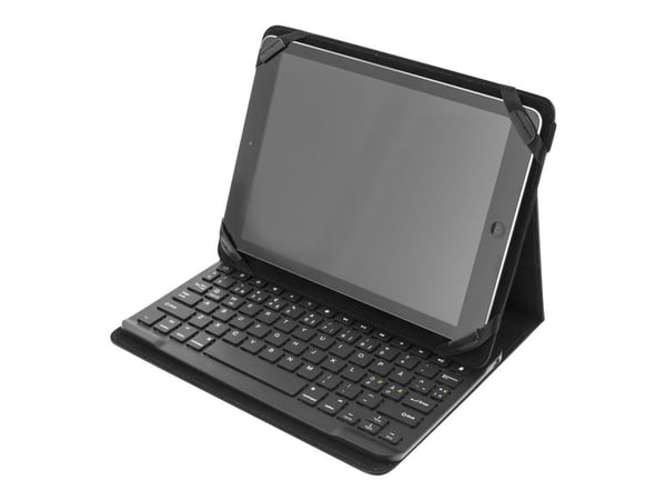 DELTACO TB-137 - Tastatur og folioveske - trådløs - Bluetooth - svart tastatur, svart boks