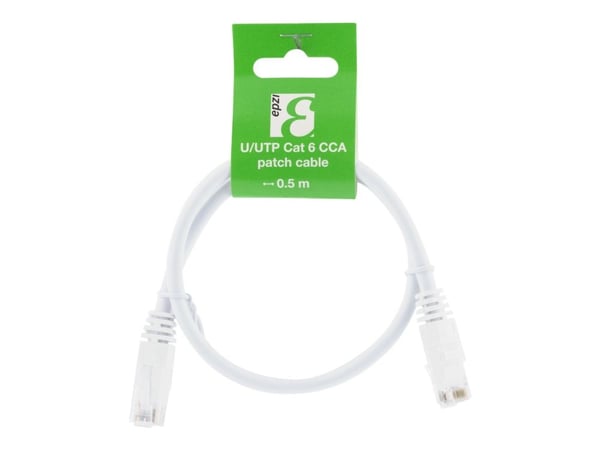 EPZI - Liitäntäkaapeli - RJ-45 (uros) - RJ-45 (uros) - 50 cm - UTP - CAT 6 - valkoinen