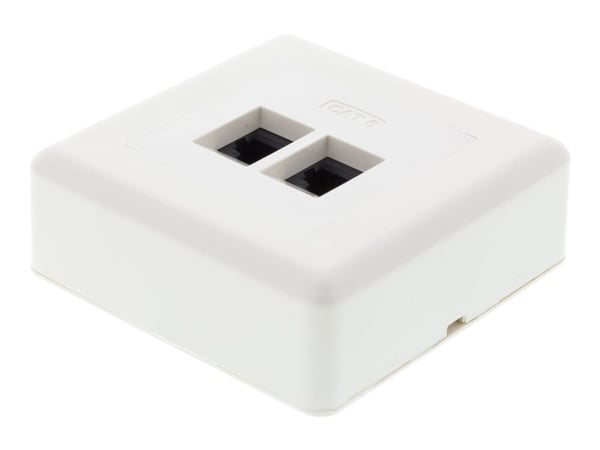 DELTACO VR-34 - Stik til montering på overflade - RJ-45 X 2 - kotelo
