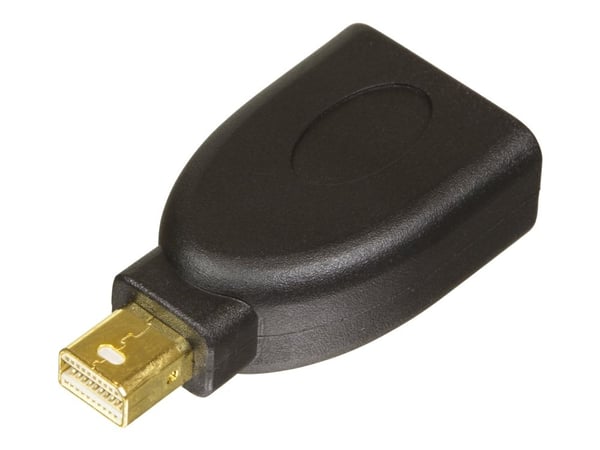 Deltaco MDP-DP, Mini Displayport, Displayport, Musta
