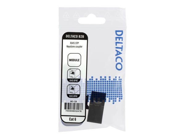 DELTACO MD-126 - Modulinnlegg - CAT 6 - RJ-45 - metall