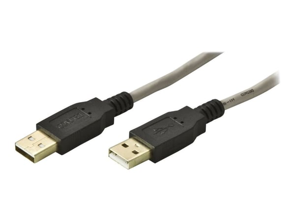 DELTACO - USB-kaapeli - USB (han) til USB (han) - USB 2.0 - 2 m - beige