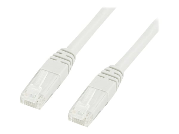 DELTACO TP-607V - Koblingskabel - RJ-45 (hann) til RJ-45 (hann) - 75 cm - UTP - CAT 6 - formstøpt - hvit
