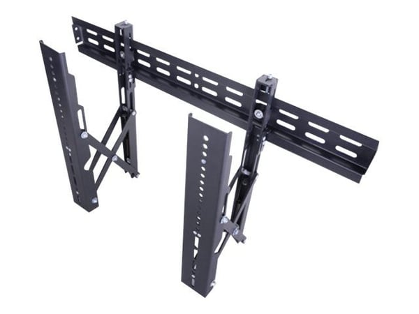 Multibrackets M Public Video Wall Mount Push - Monteringssett (uttrekksveggmontering) - for flatpanel - metall - svart og skifer - skjermstørrelse:...