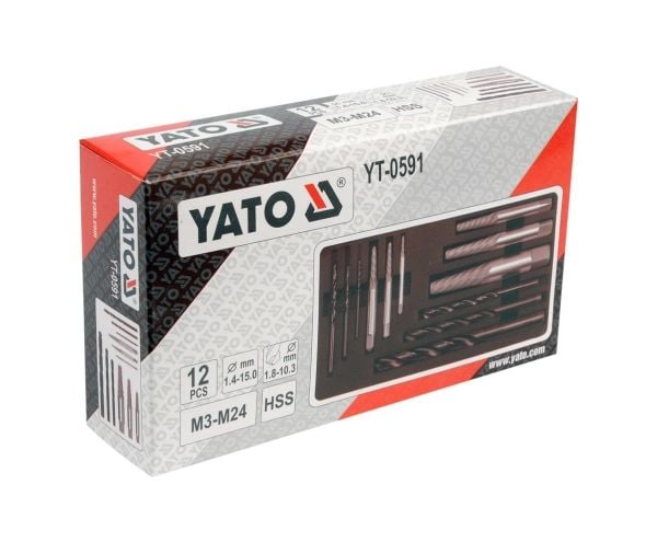 Yato YT-0591, Drill, Multi-verktøy, Drill bit set, Høyrehåndsrotasjon, 1,5 cm, Metall, Høy-Hastighets Stål (HHS)