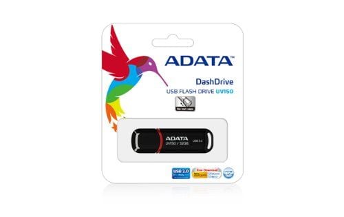 ADATA DashDrive UV150 - USB flashdrive - 32 GB - USB 3.0 - sort