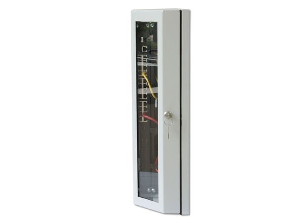 Techly I-CASE FL-09-BGT, Veggmonterbar hylle, 9U, 30 kg, Nøkkellås, Forbedret kabelføring, 12,1 kg