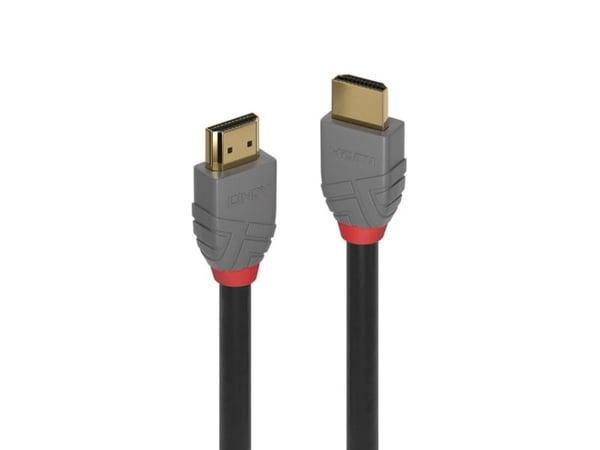 Lindy 36965, 5 m, HDMI Type A (vakio), HDMI Type A (vakio), 18 Gbit/s, musta, harmaa