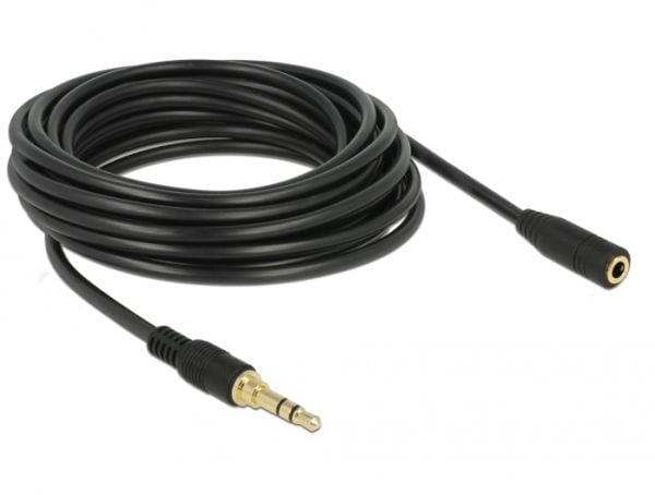 DeLOCK 85590, 3.5mm, Uros, 3.5mm, Naaras, 5 m, Musta