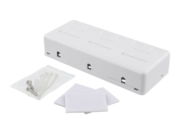 DELTACO VR-225 - Overflatemonteringsboks for nettverk - hvit - 6 porter