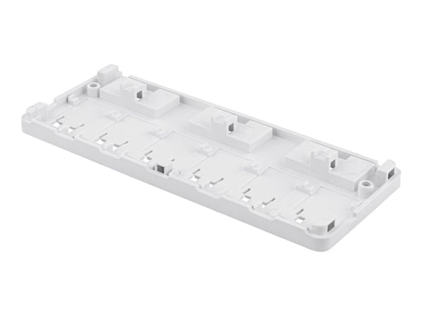 DELTACO VR-225 - Overflatemonteringsboks for nettverk - hvit - 6 porter