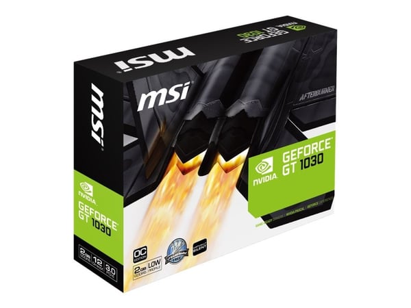 MSI GT 1030 2GHD4 LP OC - Grafikkort - GF GT 1030 - 2 GB DDR4 - PCIe 3.0 x4 lavprofil - HDMI, DisplayPort