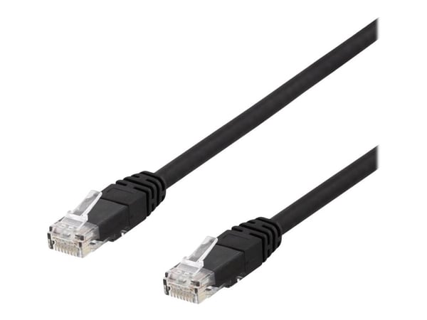 DELTACO TP-65SAU - Koblingskabel - RJ-45 (hann) til RJ-45 (hann) - UTP - CAT 6a - svart